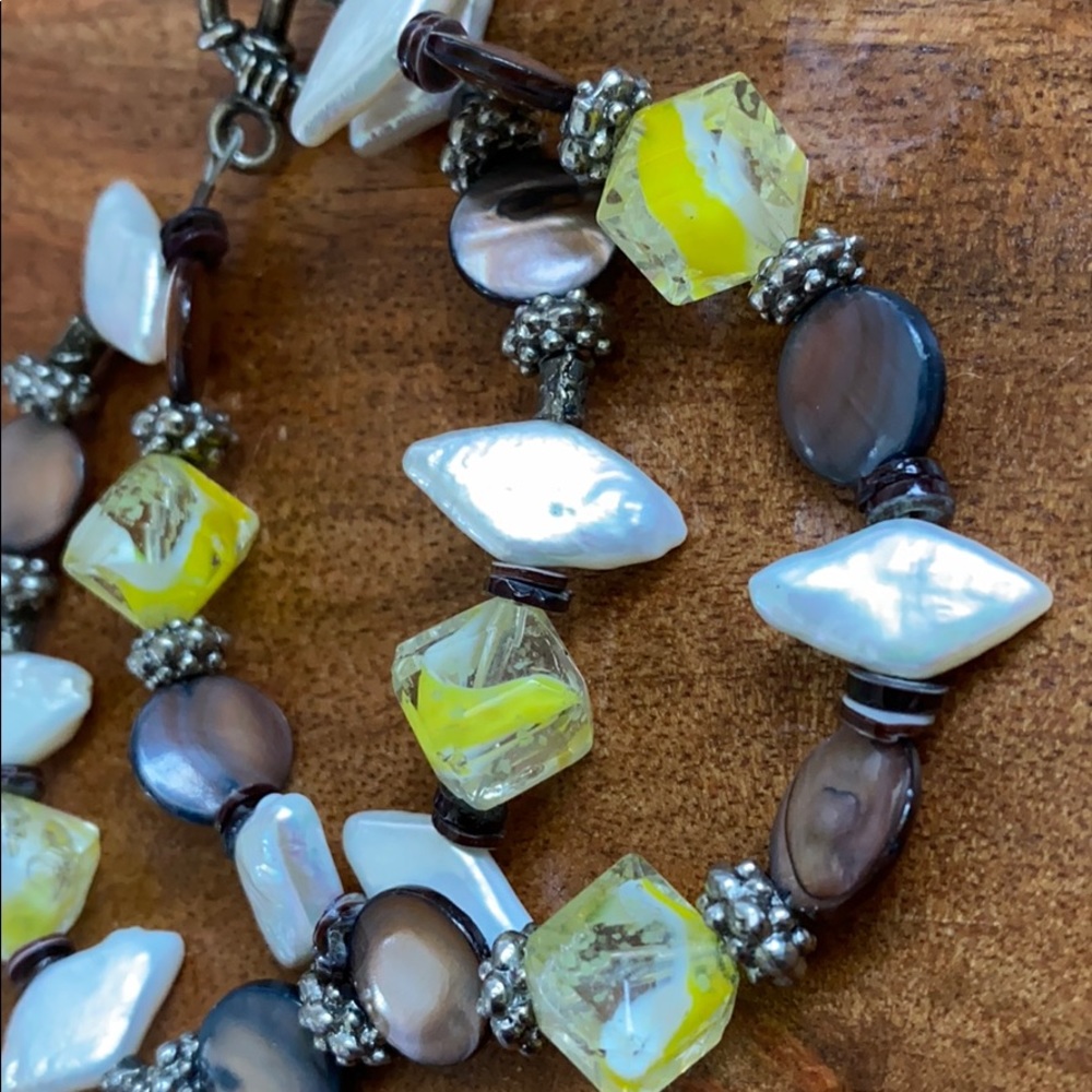 Shell & Bead bracelet :boho - Picture 2 of 3
